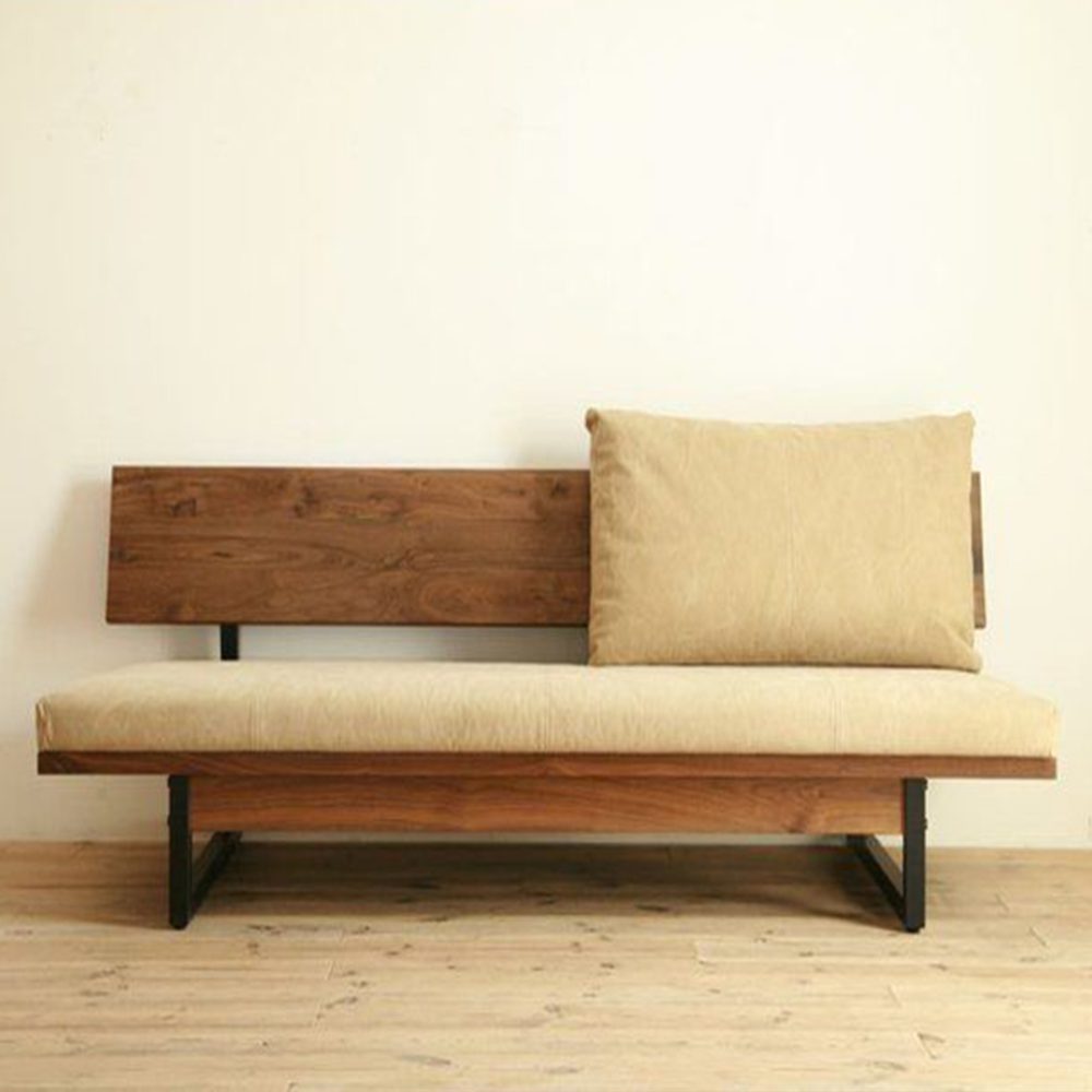 کاناپه مدرن چوب و فلز